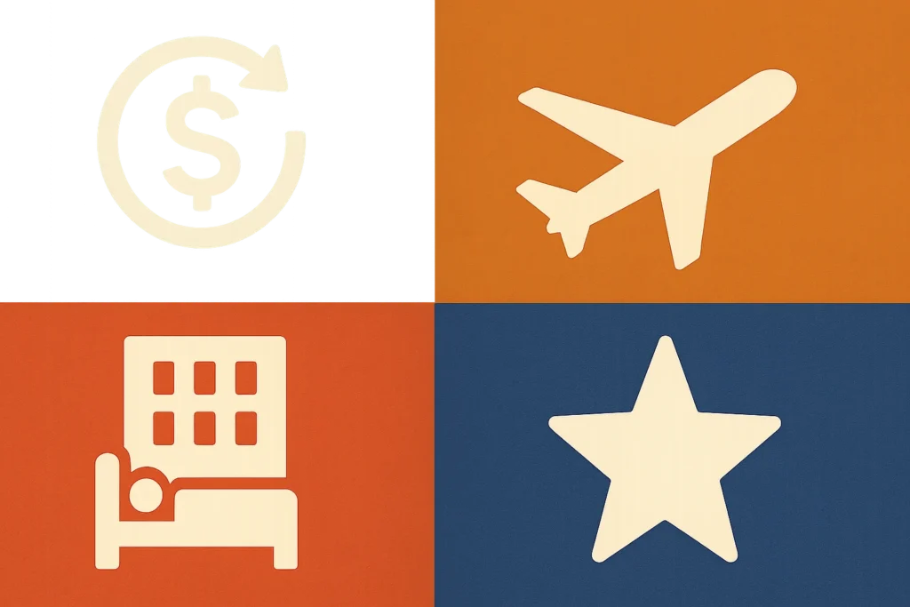 Examples of rewards available as benefits of a credit card over a debit card, including cashback, points, and miles.