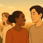 Person overcoming shyness and insecurity to build confidence and connect with others.